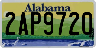 AL license plate 2AP9720