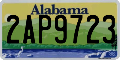 AL license plate 2AP9723