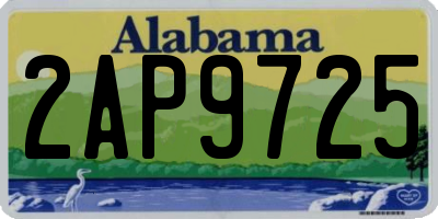 AL license plate 2AP9725