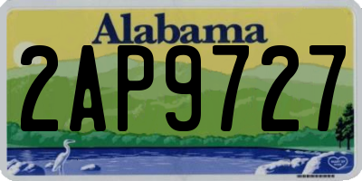 AL license plate 2AP9727