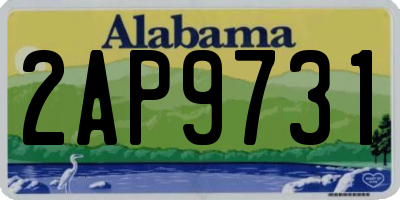 AL license plate 2AP9731
