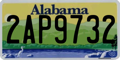 AL license plate 2AP9732