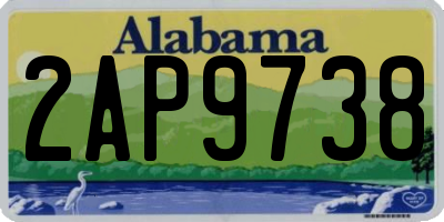 AL license plate 2AP9738