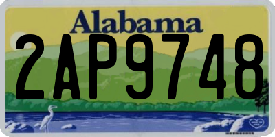 AL license plate 2AP9748