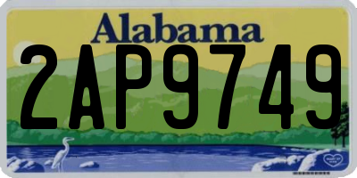 AL license plate 2AP9749