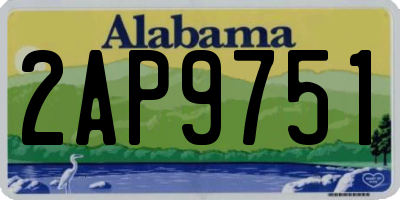 AL license plate 2AP9751