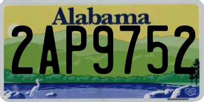 AL license plate 2AP9752