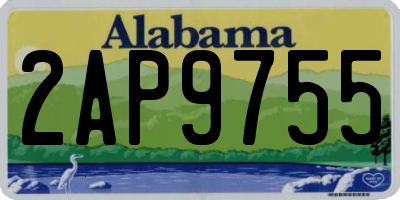 AL license plate 2AP9755