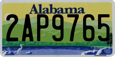 AL license plate 2AP9765