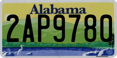 AL license plate 2AP9780