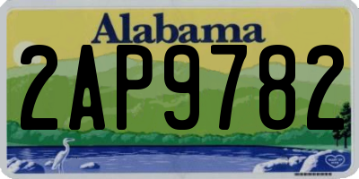 AL license plate 2AP9782