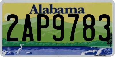 AL license plate 2AP9783