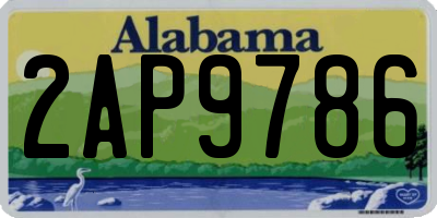 AL license plate 2AP9786