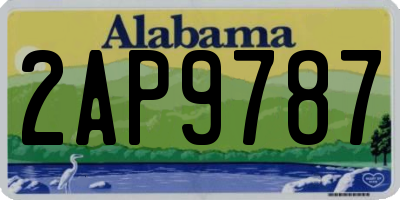 AL license plate 2AP9787