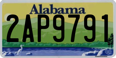 AL license plate 2AP9791