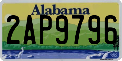 AL license plate 2AP9796