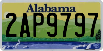 AL license plate 2AP9797