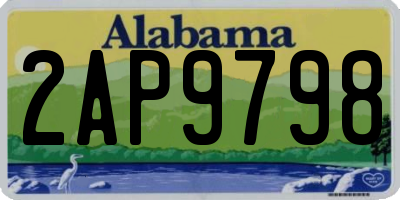 AL license plate 2AP9798