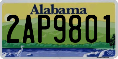 AL license plate 2AP9801