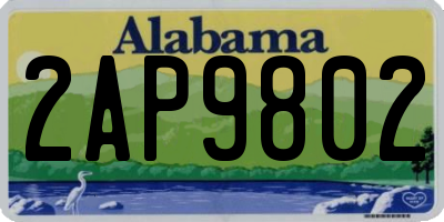 AL license plate 2AP9802