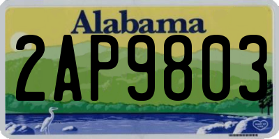 AL license plate 2AP9803
