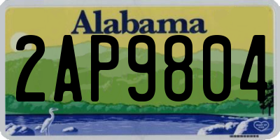 AL license plate 2AP9804