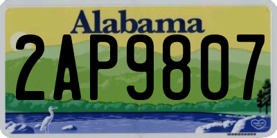 AL license plate 2AP9807