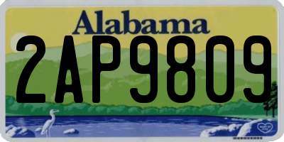 AL license plate 2AP9809