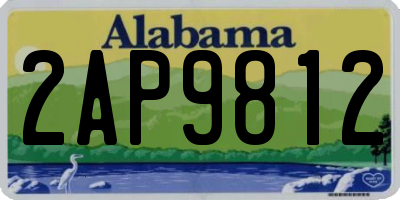 AL license plate 2AP9812