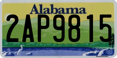 AL license plate 2AP9815