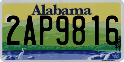 AL license plate 2AP9816