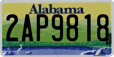 AL license plate 2AP9818