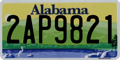 AL license plate 2AP9821