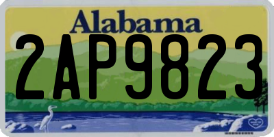 AL license plate 2AP9823