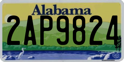 AL license plate 2AP9824