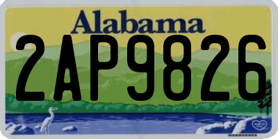 AL license plate 2AP9826