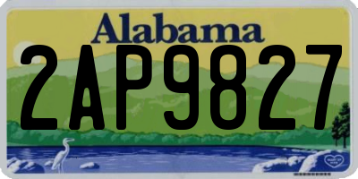 AL license plate 2AP9827