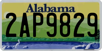 AL license plate 2AP9829