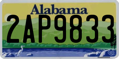 AL license plate 2AP9833