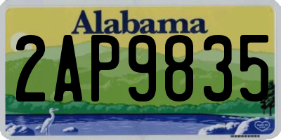 AL license plate 2AP9835