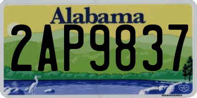 AL license plate 2AP9837