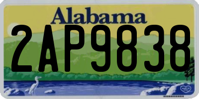 AL license plate 2AP9838