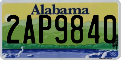 AL license plate 2AP9840
