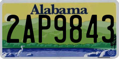 AL license plate 2AP9843