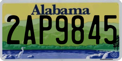 AL license plate 2AP9845