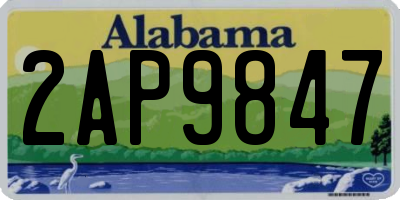 AL license plate 2AP9847