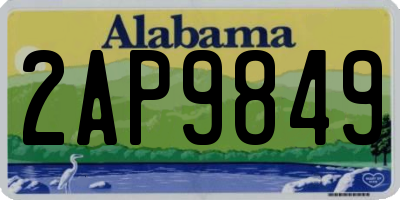 AL license plate 2AP9849