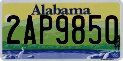 AL license plate 2AP9850