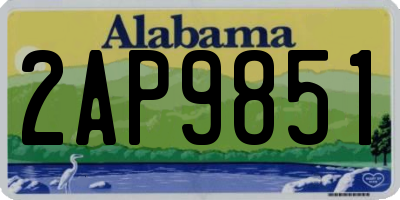 AL license plate 2AP9851