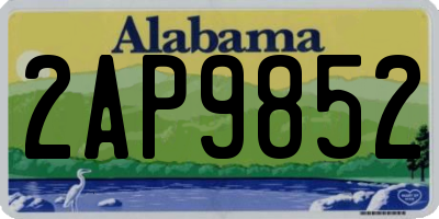 AL license plate 2AP9852